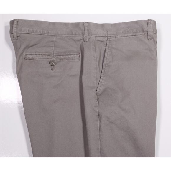 J. Crew 770 Straight Taupe Gray Cotton Stretch Flat Front Chino Pants 36x32 - Picture 2 of 8